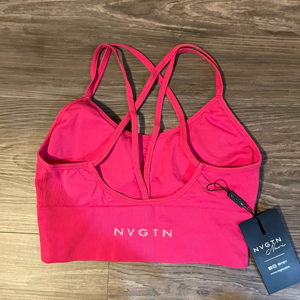 NVGTN pink small sport bra